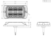 6 LED 18W Led surface mounted warning light head