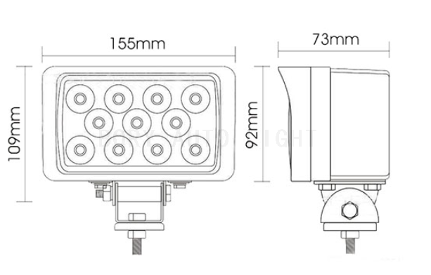 45W 4X6 INCH LED RECTANGULAR DRIVING LIGHTS